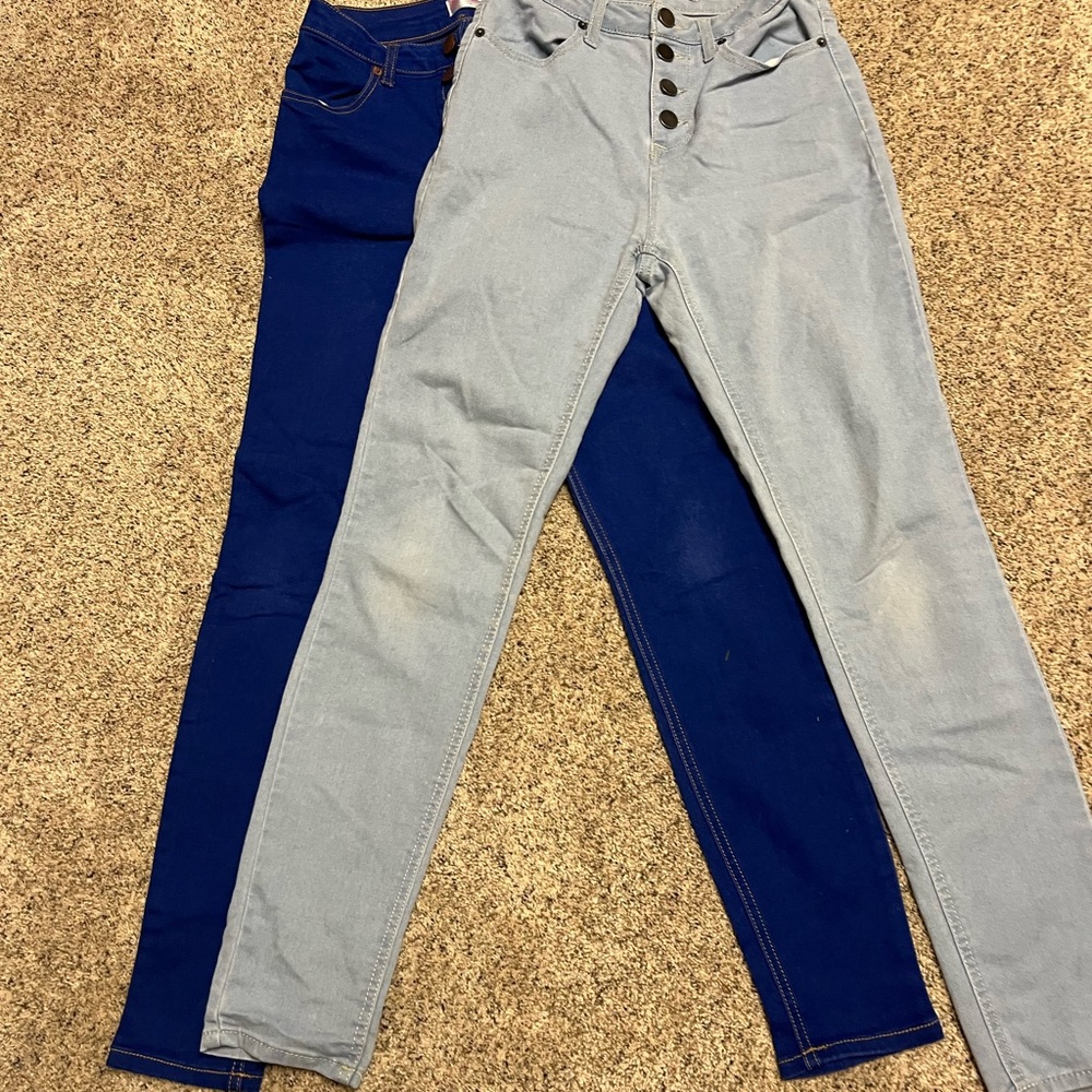 Set of No Boundaries Jeans. Size 5. Button fly.